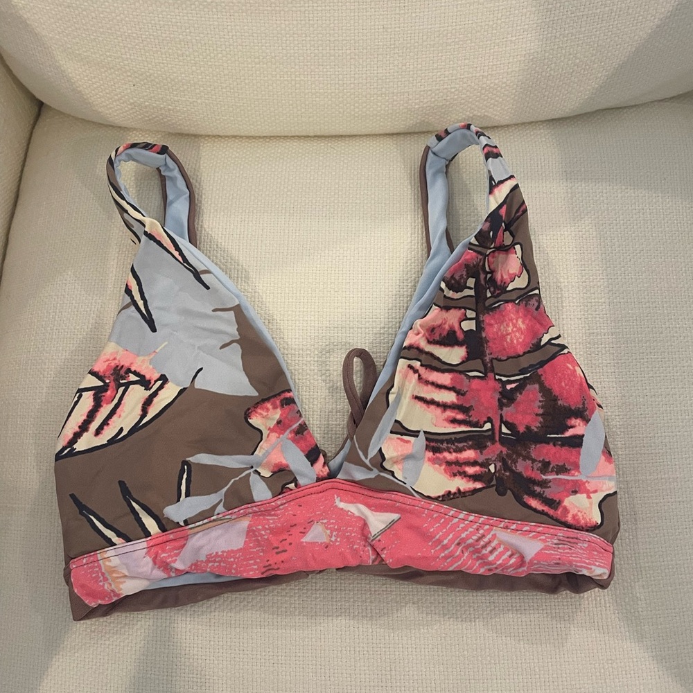 Maaji Floral Print Reversible Bikini Top